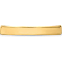 14K Yellow Gold Personalized ID Plate Pendant - 46x7mm Polished Finish by Oro Pregiato