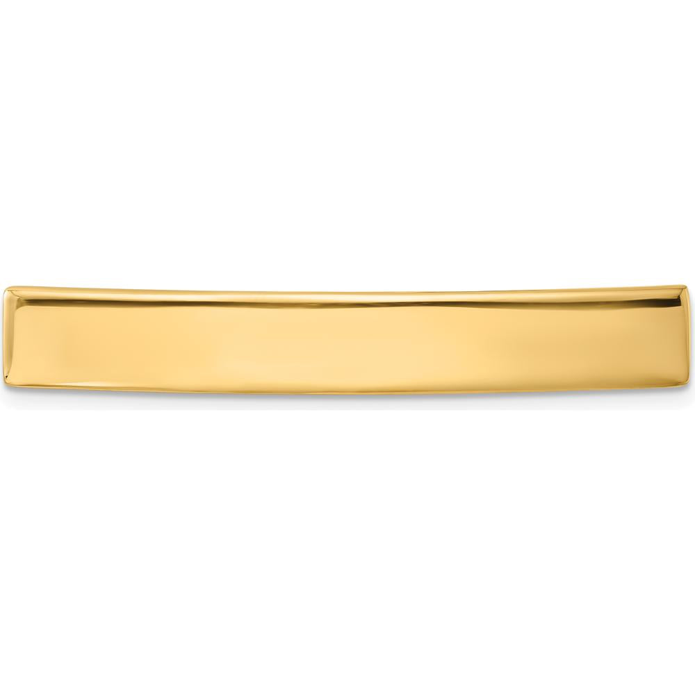 14K Yellow Gold Personalized ID Plate Pendant - 46x7mm Polished Finish by Oro Pregiato