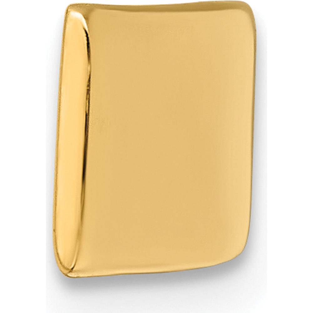 14K Yellow Gold Personalized ID Plate Pendant - 46x7mm Polished Finish by Oro Pregiato