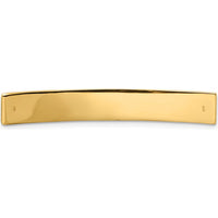 14K Yellow Gold Personalized ID Plate Pendant - 46x7mm Polished Finish by Oro Pregiato