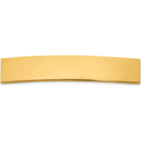 14K Yellow Gold Personalized ID Plate Pendant - Engravable Charm by Oro Pregiato
