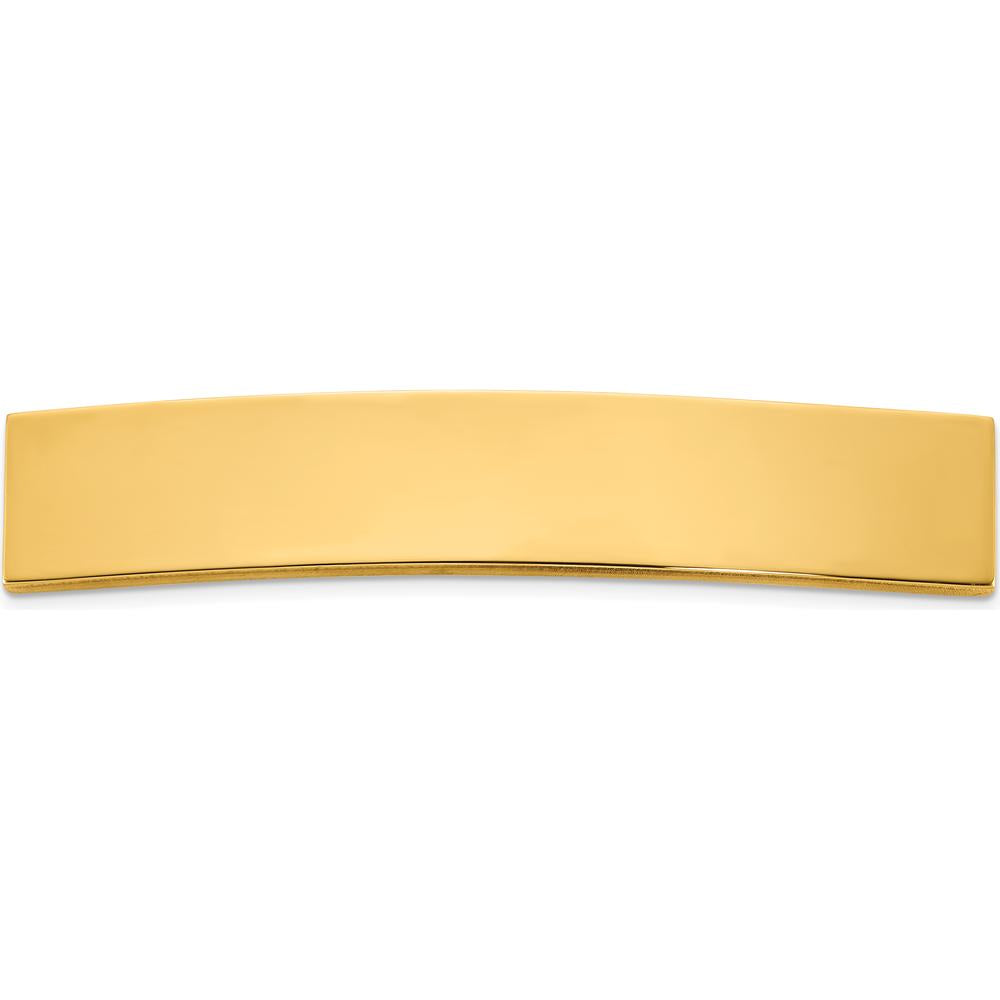 14K Yellow Gold Personalized ID Plate Pendant - Engravable Charm by Oro Pregiato