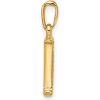 14K Yellow Gold Personalized "J" Letter Pendant with Round Diamonds - 0.01 Carat Total Diamond Weight by Oro Pregiato