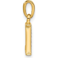 14K Yellow Gold Personalized Letter L Pendant with Round Diamonds - 0.01 Carat Total Diamond Weight by Oro Pregiato