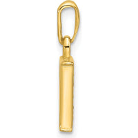 14K Yellow Gold Personalized Letter P Pendant with Round Diamonds - 0.01 Carat Total Diamond Weight by Oro Pregiato