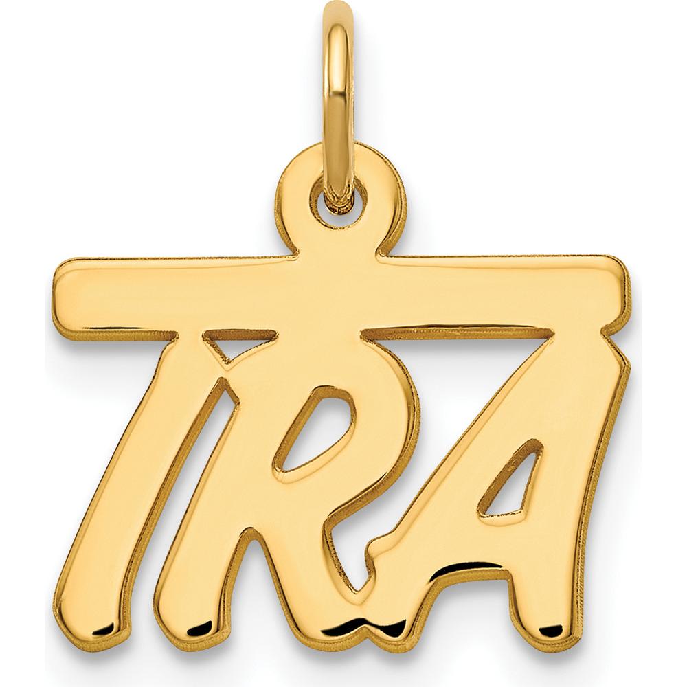14K Yellow Gold Personalized Name Plate Pendant - 10mm by Oro Pregiato