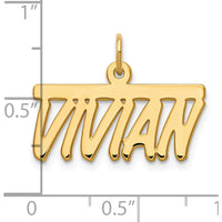14K Yellow Gold Personalized Name Plate Pendant - 10mm by Oro Pregiato