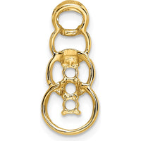 14K Yellow Gold Personalized Synthetic Stone Family Pendant with Round Synthetic Stones by Oro Pregiato