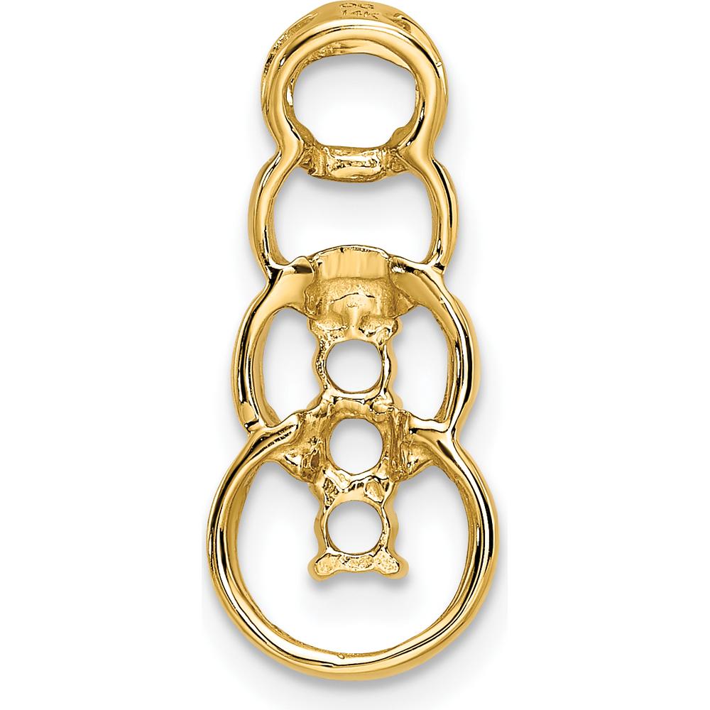 14K Yellow Gold Personalized Synthetic Stone Family Pendant with Round Synthetic Stones by Oro Pregiato
