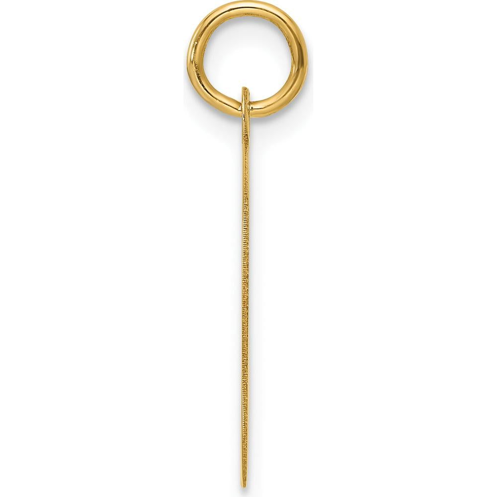 14K Yellow Gold Plain Medium Engravable Girl Head Charm - 0.013 Gauge by Oro Pregiato
