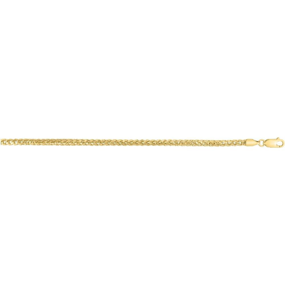 14K Yellow Gold Plated 3.8mm Franco Chain Necklace in Sterling Silver - 20" by Orozza Fine Jewelry