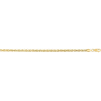 14K Yellow Gold Plated Diamond Cut 3.6mm Sterling Silver Rope Chain Necklace - 20" by Orozza Fine Jewelry