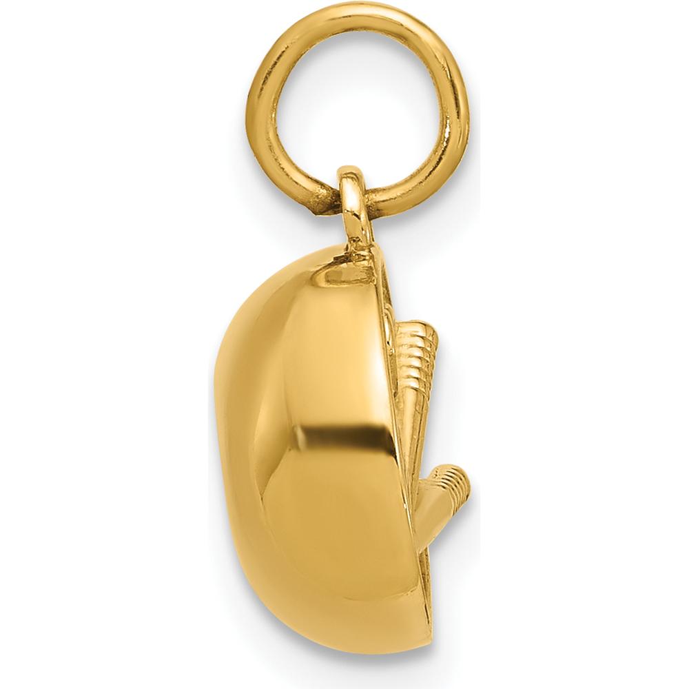 14K Yellow Gold Playful Ramen Bowl Charm with Polished Finish - Unisex Pendant by Oro Pregiato