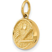 14K Yellow Gold Playful Ramen Bowl Charm with Polished Finish - Unisex Pendant by Oro Pregiato