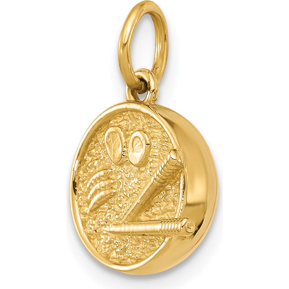 14K Yellow Gold Playful Ramen Bowl Charm with Polished Finish - Unisex Pendant by Oro Pregiato