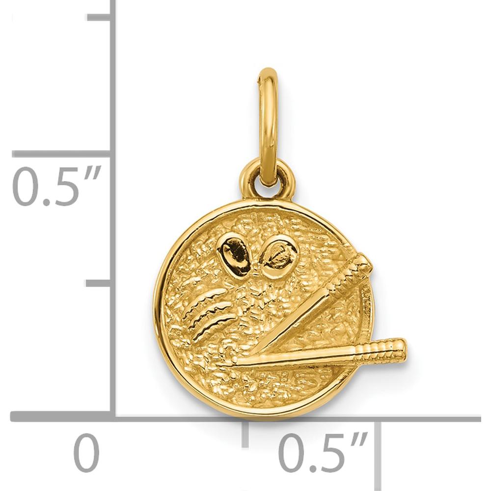 14K Yellow Gold Playful Ramen Bowl Charm with Polished Finish - Unisex Pendant by Oro Pregiato