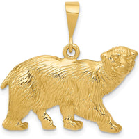 14K Yellow Gold Polar Bear Themed Charm - 27mm Length by Oro Pregiato