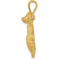 14K Yellow Gold Polar Bear Themed Charm - 27mm Length by Oro Pregiato