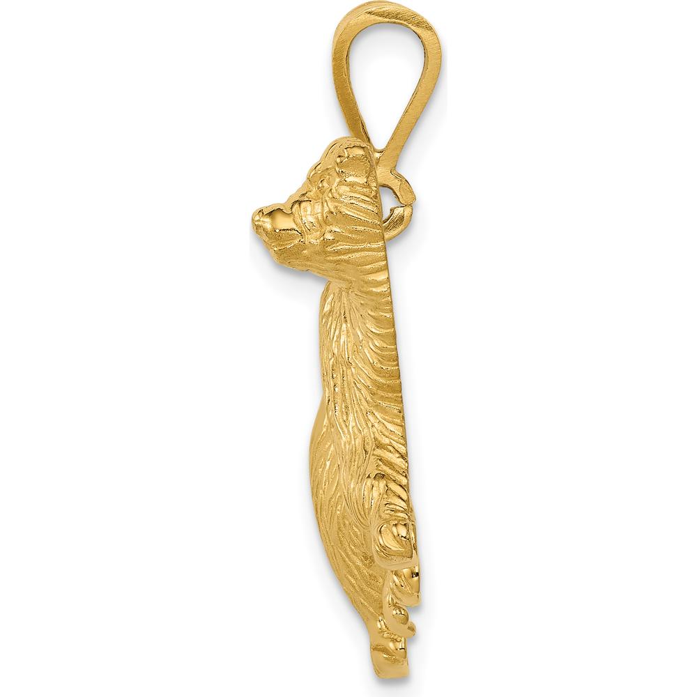 14K Yellow Gold Polar Bear Themed Charm - 27mm Length by Oro Pregiato