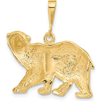14K Yellow Gold Polar Bear Themed Charm - 27mm Length by Oro Pregiato