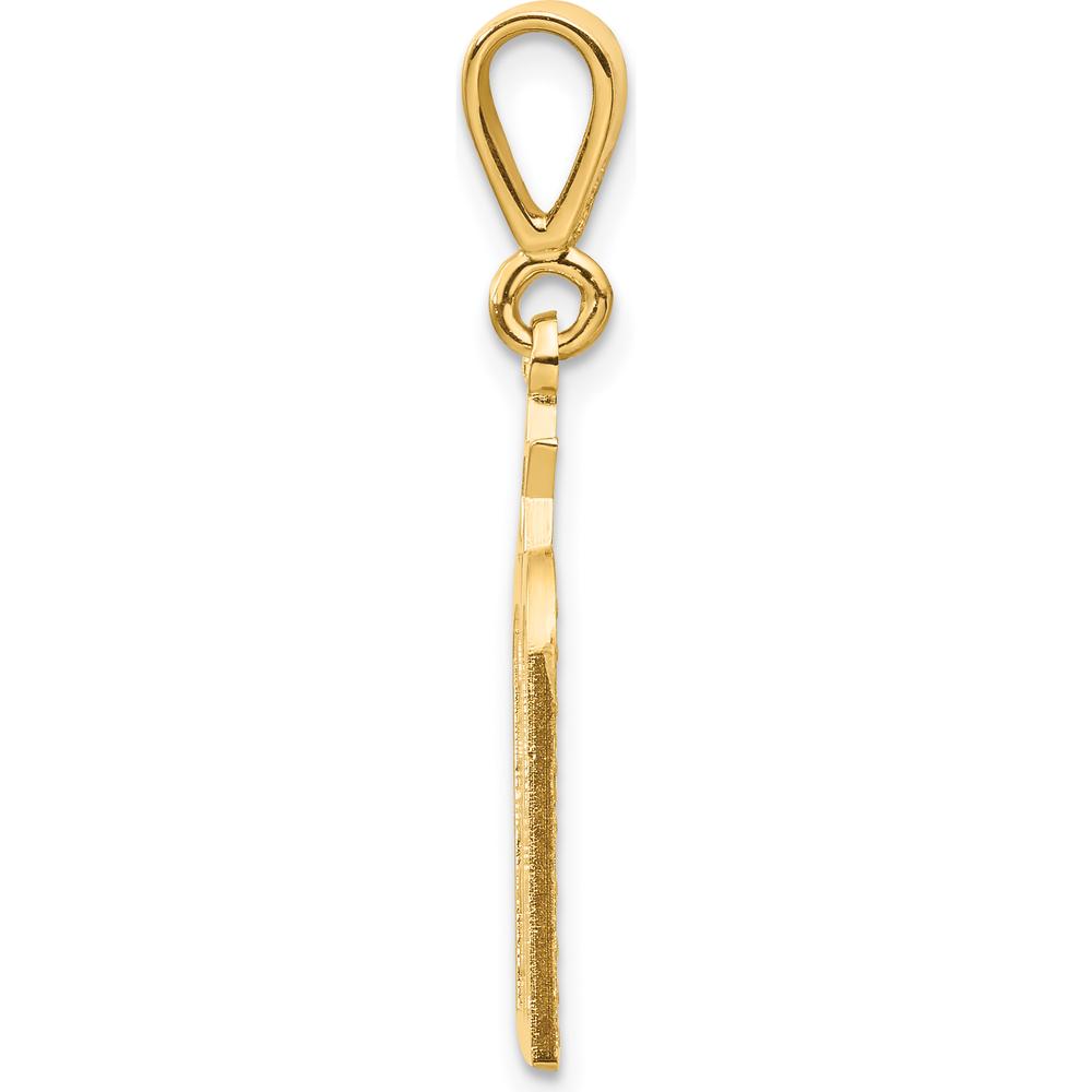 14K Yellow Gold Polished 10 Commandment Tablets with Star of David Charm - 32mm Length, 15mm Width by Oro Pregiato