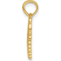 14K Yellow Gold Polished 2-Piece Break-Apart Heart and Key Charm - "He Who Holds The Key Can Unlock My Heart" by Oro Pregiato