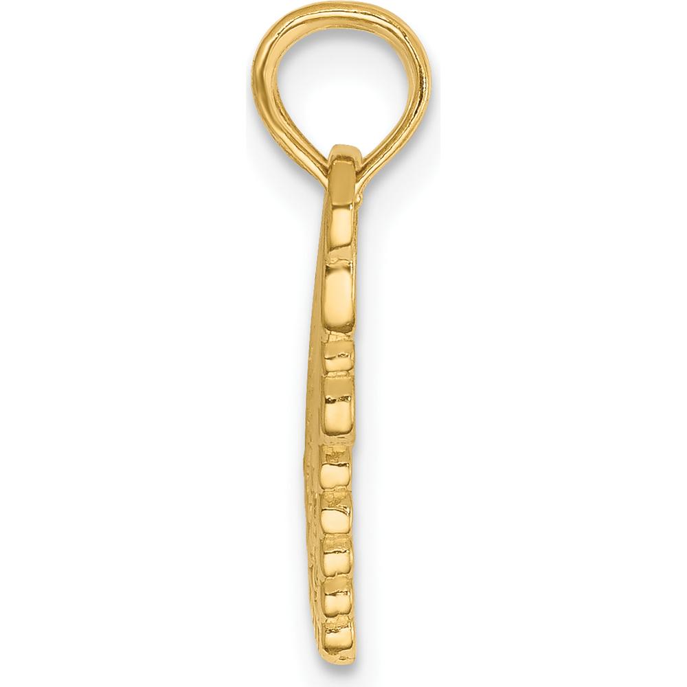 14K Yellow Gold Polished 2-Piece Break-Apart Heart and Key Charm - "He Who Holds The Key Can Unlock My Heart" by Oro Pregiato