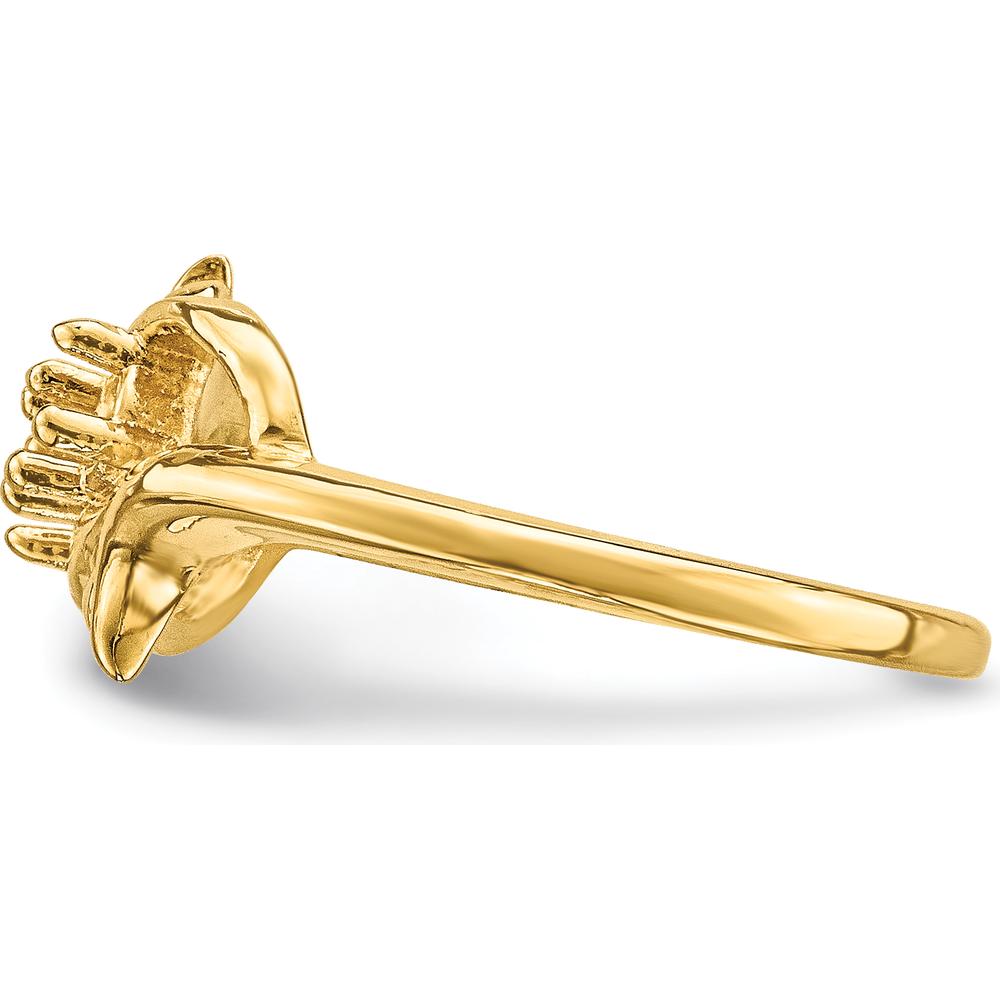 14K Yellow Gold Polished 2-Stone Mother's Ring Mounting - Elegant Family Jewelry Foundation by Monteluci Fine Jewelry