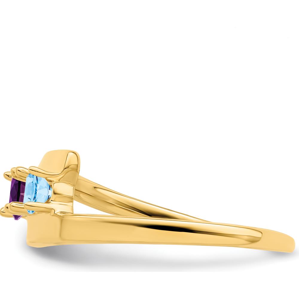 14K Yellow Gold Polished 2-Stone Mother's Ring Mounting by Oro Pregiato