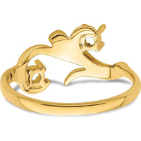 14K Yellow Gold Polished 2-Stone Mother's Ring Mounting by Monteluci Fine Jewelry
