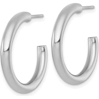 14K Yellow Gold Polished 25mm C-Hoop Post Earrings by 0