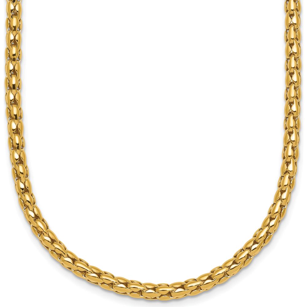 14K Yellow Gold Polished 3.5mm Fancy Link 18" Necklace by 0