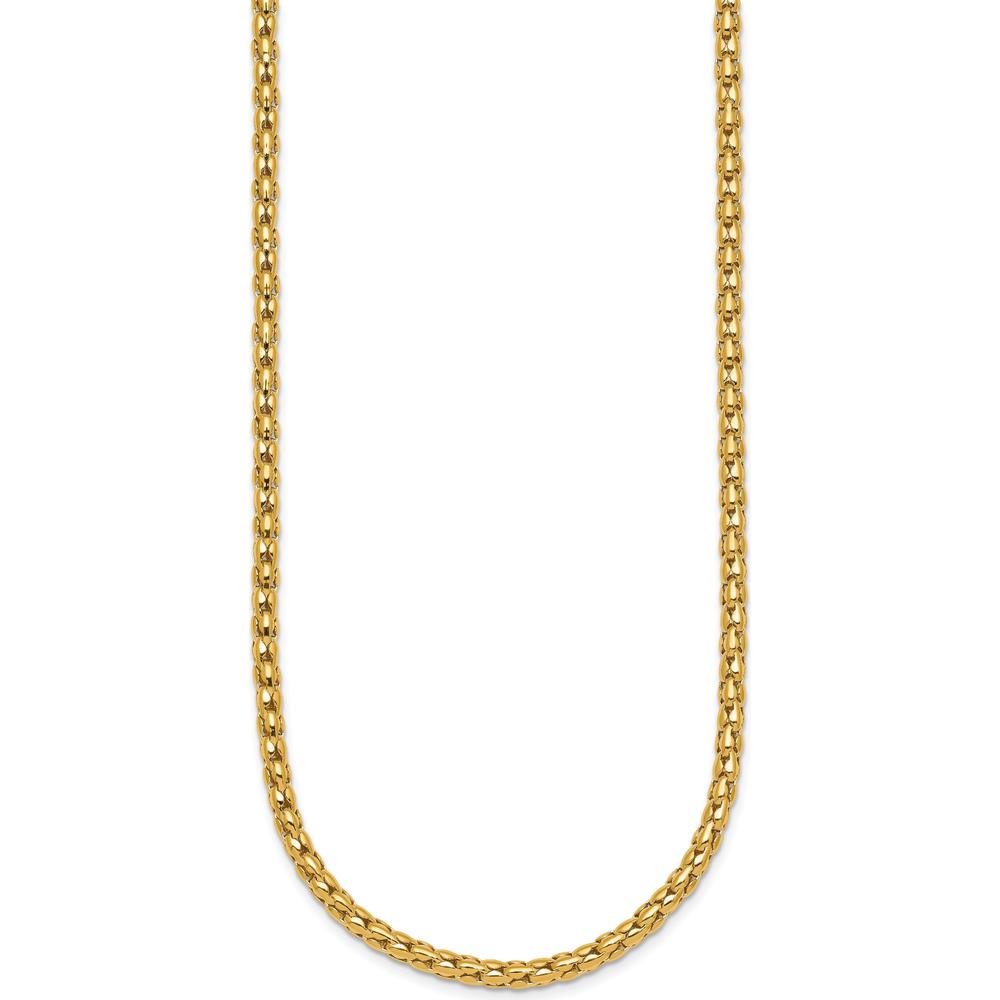 14K Yellow Gold Polished 3.5mm Fancy Link 18" Necklace by 0