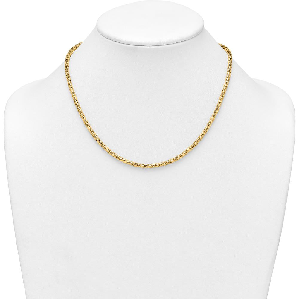 14K Yellow Gold Polished 3.5mm Fancy Link 18" Necklace by 0
