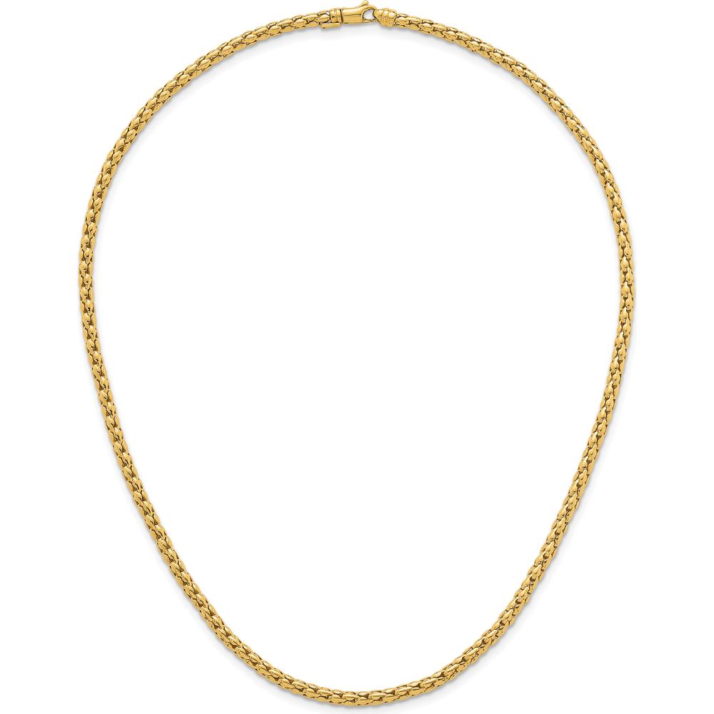 14K Yellow Gold Polished 3.5mm Fancy Link 18" Necklace by 0