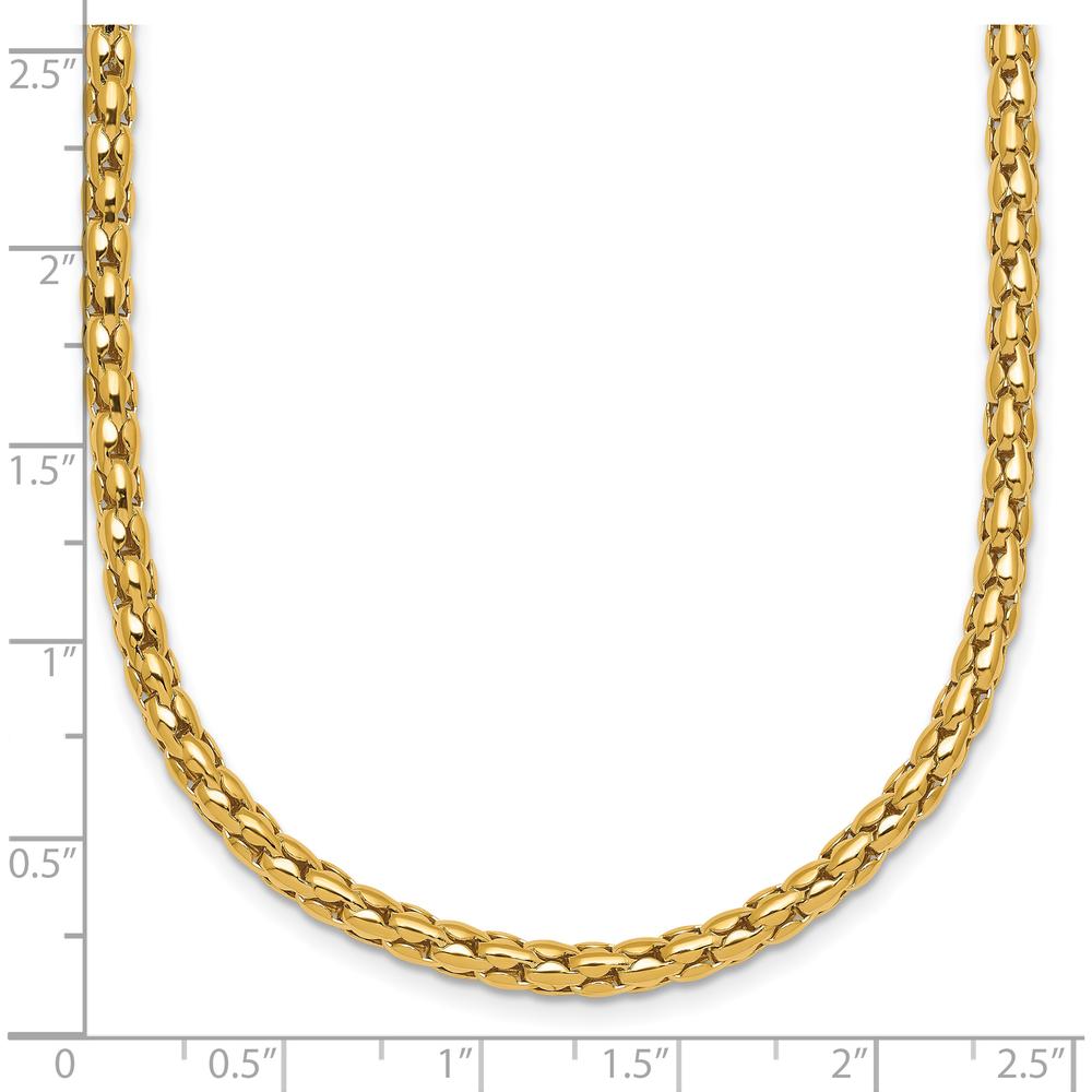 14K Yellow Gold Polished 3.5mm Fancy Link 18" Necklace by 0