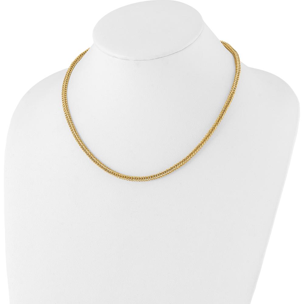 14K Yellow Gold Polished 3.7mm Fancy Link 18" Necklace by 0