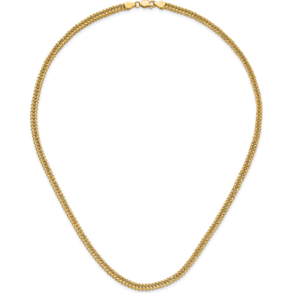 14K Yellow Gold Polished 3.7mm Fancy Link 18" Necklace by 0
