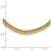 14K Yellow Gold Polished 3.7mm Fancy Link 18" Necklace by 0