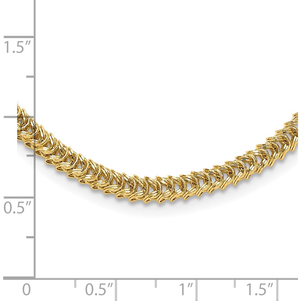 14K Yellow Gold Polished 3.7mm Fancy Link 18" Necklace by 0