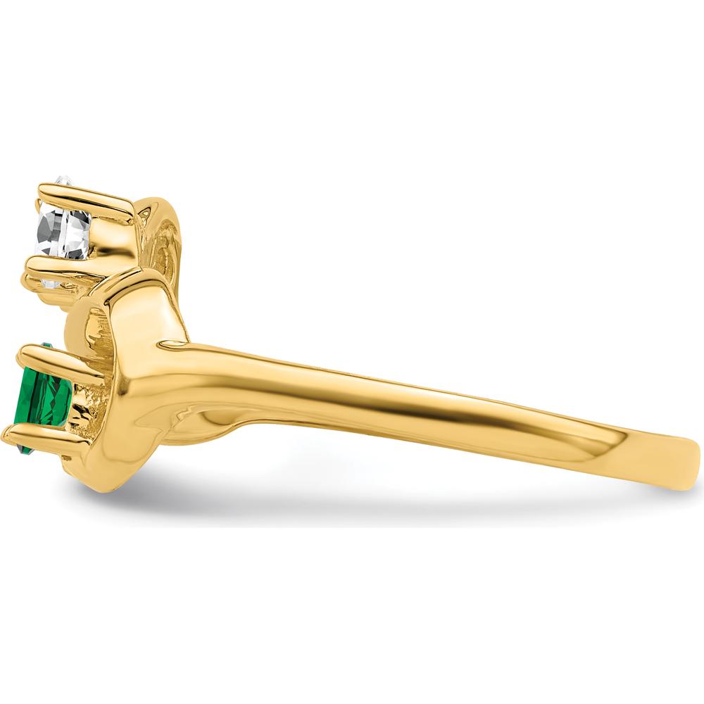 14K Yellow Gold Polished 3-Stone Mother's Ring Mounting - 3mm Width, Over 2mm Thickness by Monteluci Fine Jewelry