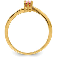 14K Yellow Gold Polished 3-Stone Mother's Ring Mounting - Customizable by Monteluci Fine Jewelry