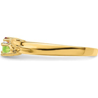 14K Yellow Gold Polished 3-Stone Mother's Ring Mounting by Monteluci Fine Jewelry