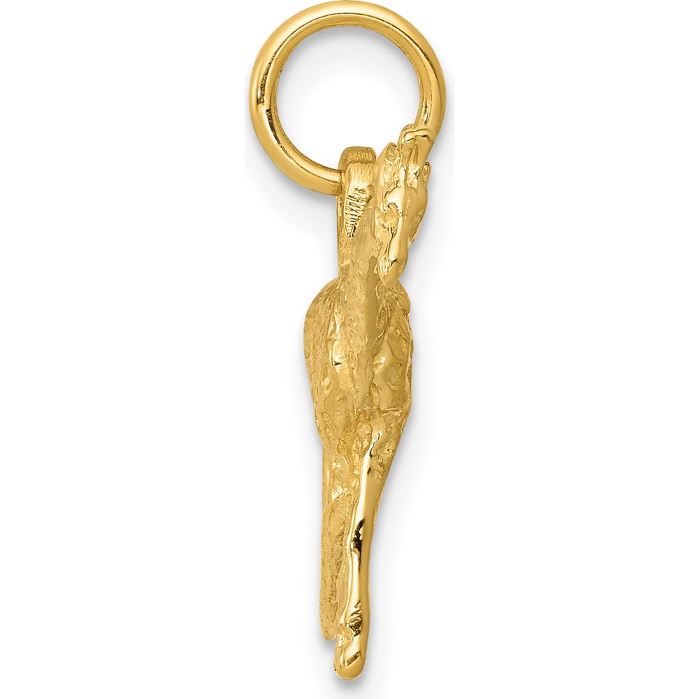 14K Yellow Gold Polished 3D Giraffe Charm Pendant - 17mm Length by Oro Pregiato