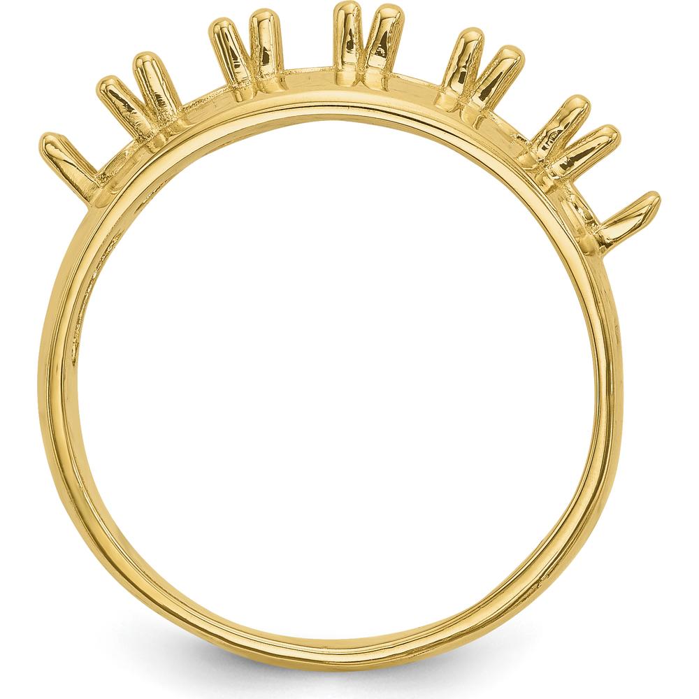 14K Yellow Gold Polished 3mm Band Mother's Ring Mounting - Customizable by Oro Pregiato
