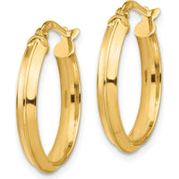 14K Yellow Gold Polished 3mm Medium Hoop Earrings - Women's Jewelry Essential by 0