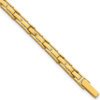 14K Yellow Gold Polished 4.25mm Fancy Link Bracelet - 7.5 Inches by 0