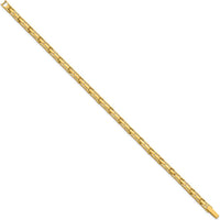 14K Yellow Gold Polished 4.25mm Fancy Link Bracelet - 7.5 Inches by 0