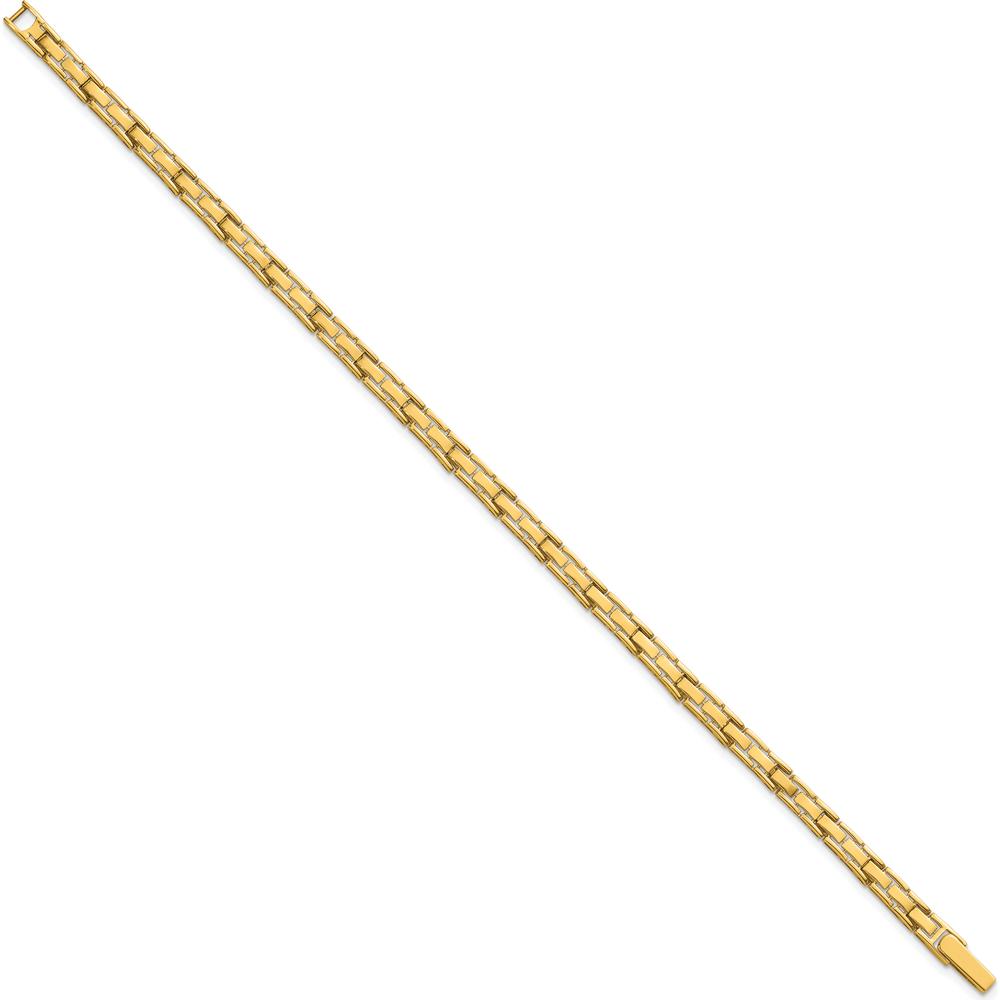 14K Yellow Gold Polished 4.25mm Fancy Link Bracelet - 7.5 Inches by 0