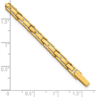 14K Yellow Gold Polished 4.25mm Fancy Link Bracelet - 7.5 Inches by 0